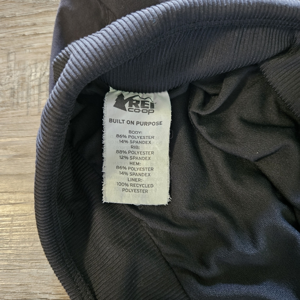 REI Co-Op Black Running Shorts With Attached Liner & Pull-On‎ Drawstring - Picture 9 of 10